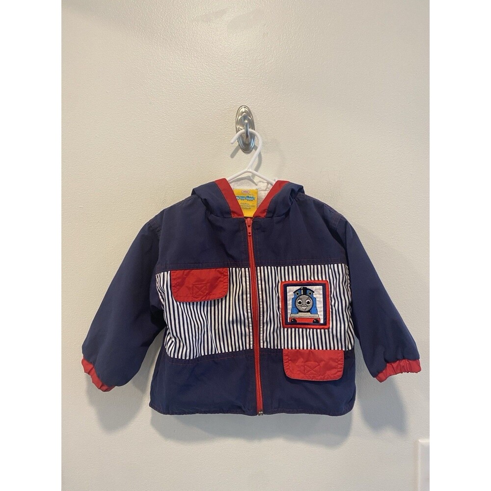 Thomas and Friends Vintage Kids Jacket Size 3t Full Zip Lightweight Train Navy